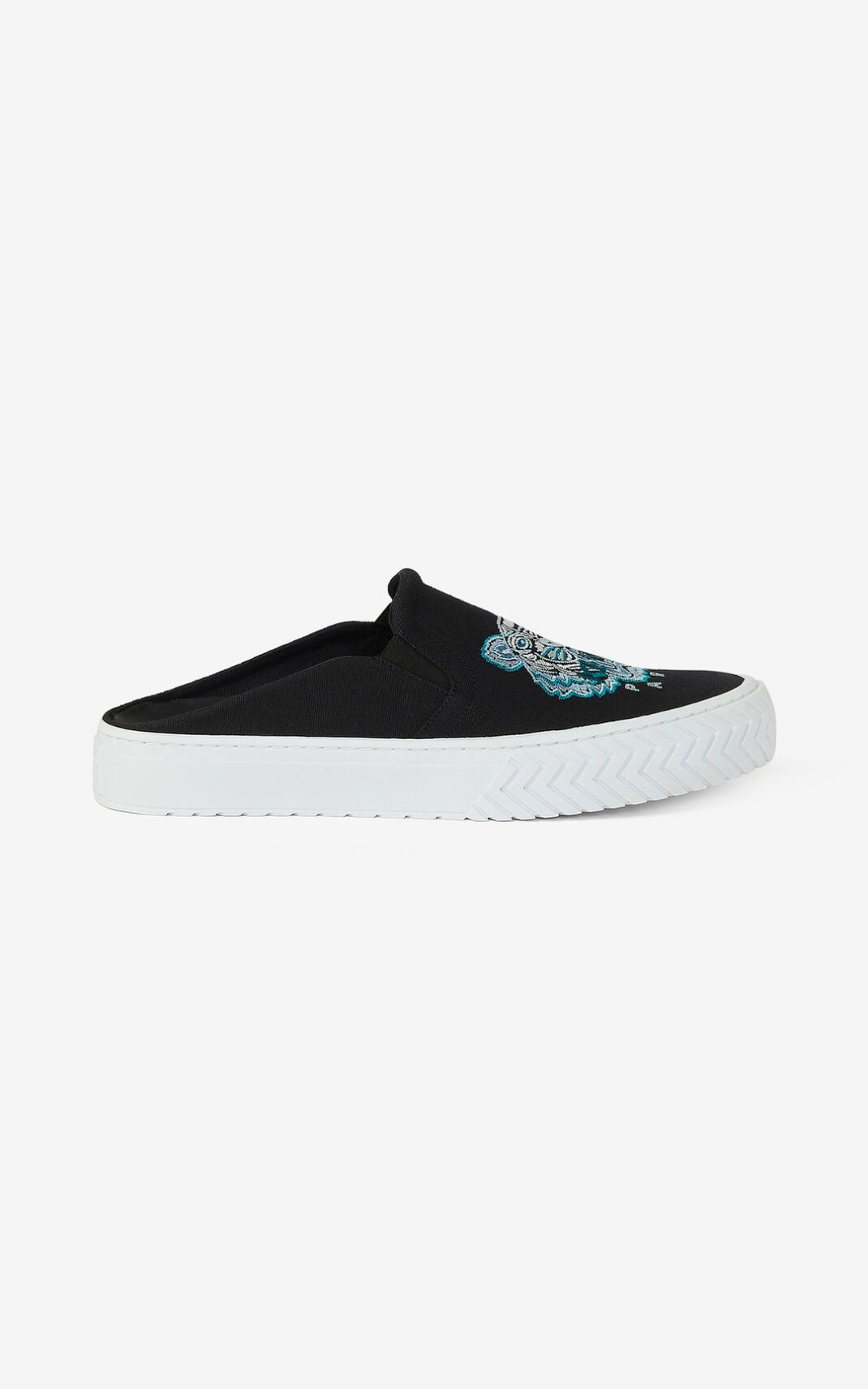 Tenis Kenzo Lona K Skate Tiger mule Hombre Negras - SKU.8792534